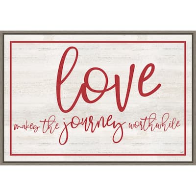 Valentines Sentiment Journey by Tara Reed Framed Canvas Art - 23 x 16-inch