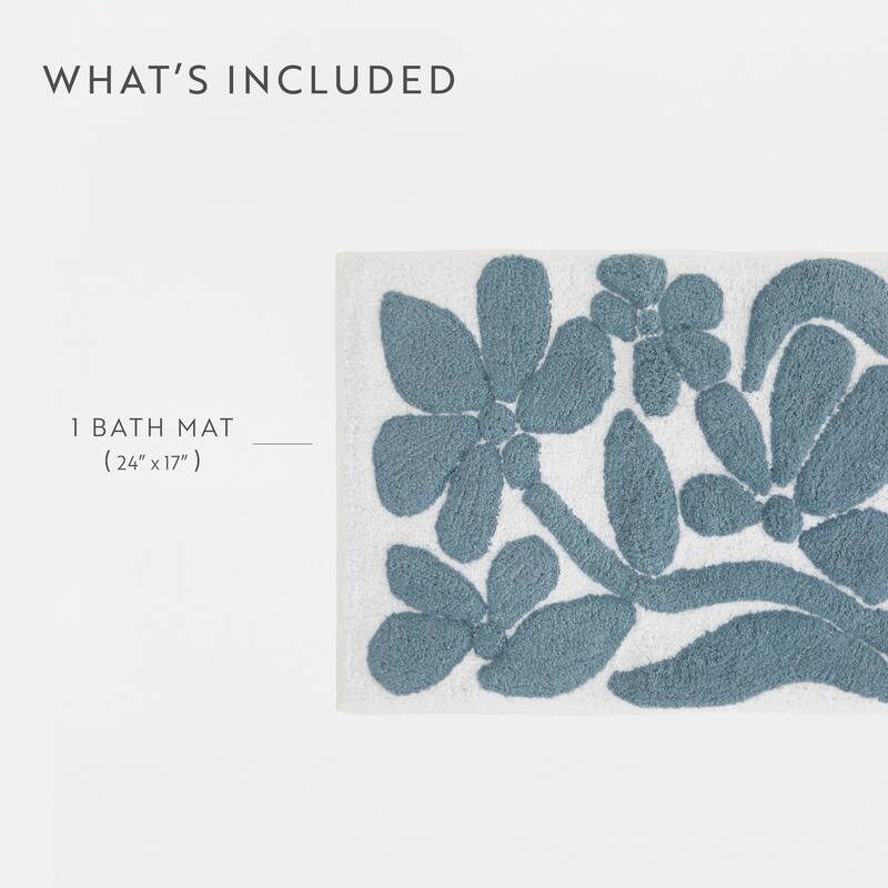 Becky Cameron 100% Cotton Floral Patterned Bath Mat