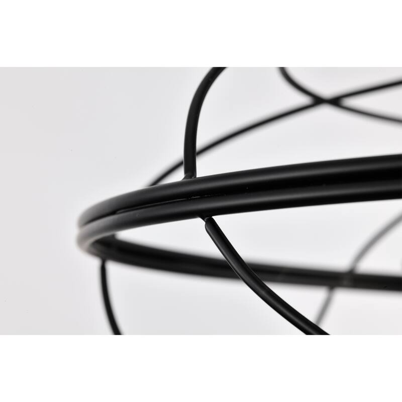 Sagi 17 Inch Matte Black Semi Flush Mount with 3 Light