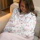 preview thumbnail 2 of 4, Pink Watercolor Floral Girl 5 in 1 Baby Car Seat and Nursing Cover Pink Grey White Boho Bohemian Shabby Chic Flower Farmhouse