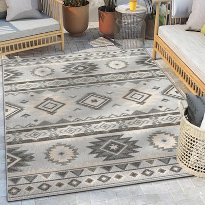 Well Woven Dorado Mamba Indoor Outdoor Southwestern Area Rug