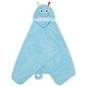 preview thumbnail 2 of 5, 1pcs Soft Absorbent Coral Fleece Hooded Towel for Bathroom Light Blue 53"x31"