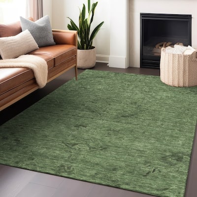 Machine Washable Indoor/ Outdoor Vintage Traditional Chantille Rug