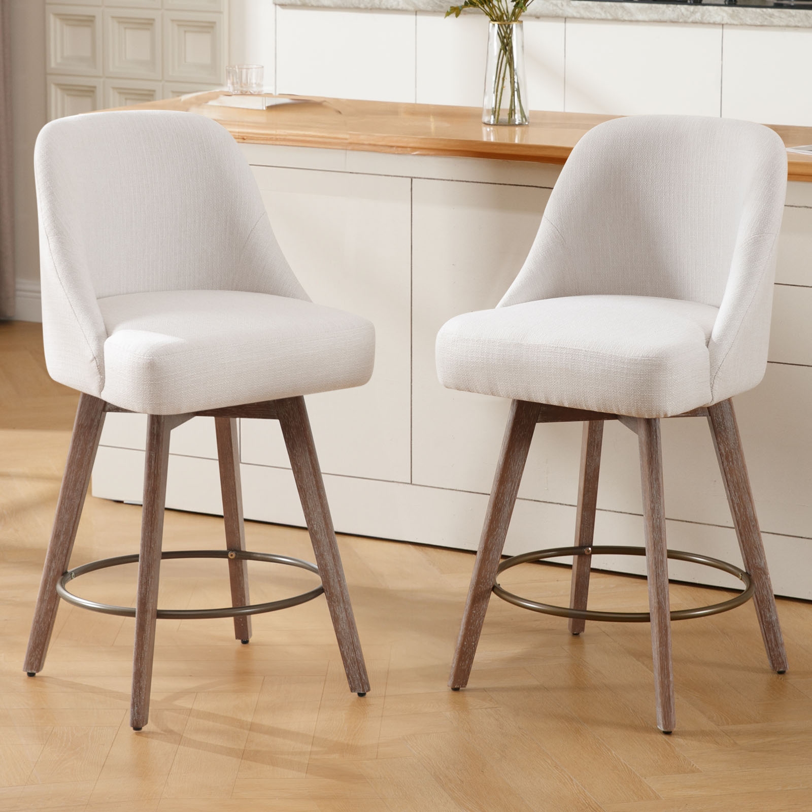 Fabric swivel counter new arrivals stools