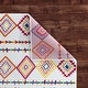 preview thumbnail 6 of 9, Sevita Diamonds Cream / Orange Area Rug ( 4'8" Round ) - 4'8" Round
