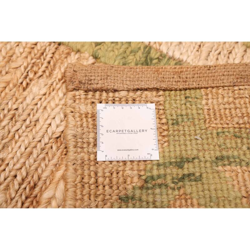 ECARPETGALLERY Braided Weave Palas Denizli Tan Jute, Rayon Rug - 5'4 x 7'6