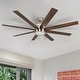 preview thumbnail 11 of 9, Honeywell Xerxes Brushed Nickel LED Remote Control Ceiling Fan, 8 Blade, Integrated Light - 62-inch