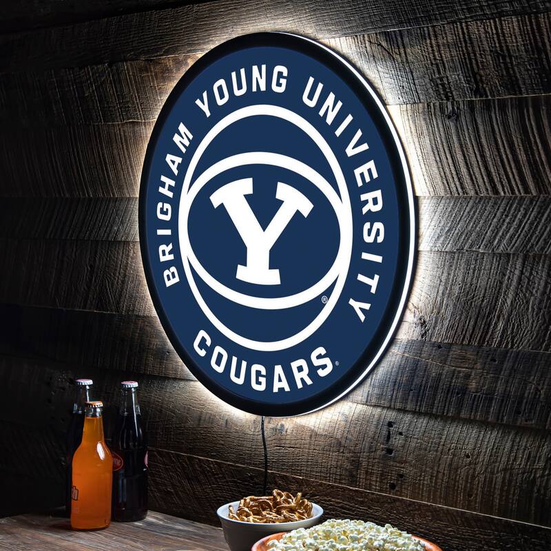 Brigham Young University LED Lighted Sign - Clear