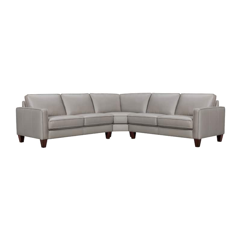 Summit Leather 3 Piece L-Shape Sectional Sofa by Armen Living