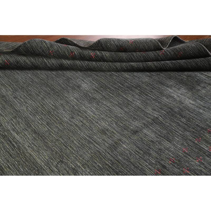 Gabbeh Indian Area Rug Hand-Knotted Wool Carpet - 7'11"x 9'10"