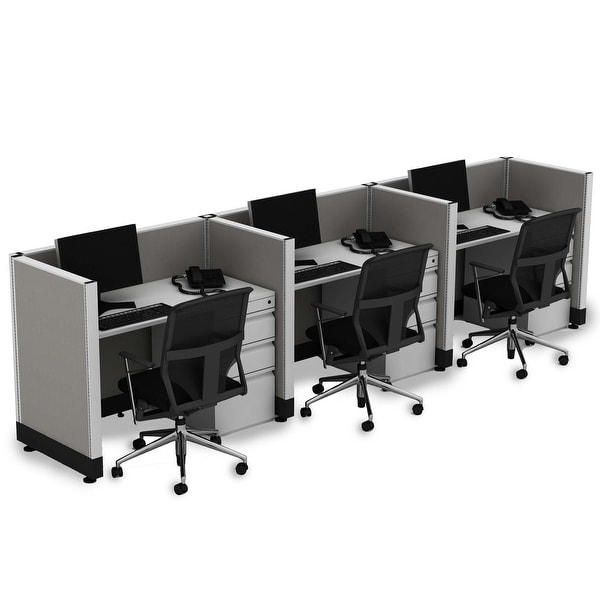Small Office Cubicles 39H 3pack Inline Unpowered Overstock 29211271