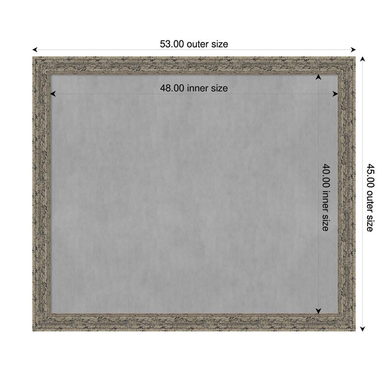 Amanti Art Attic Aged Black Framed - 53 x 45 in - Attic Aged Silver