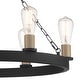preview thumbnail 9 of 18, Acroma 6 Light 27In Farmhouse Wagon Wheel Modern Chandelier-UL - N/A