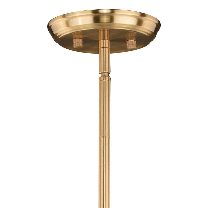 Kedzie 6 Light 2 Tier Brass Mid-Century Modern Chandelier - 24-in W x 23.25-in H x 24-in D