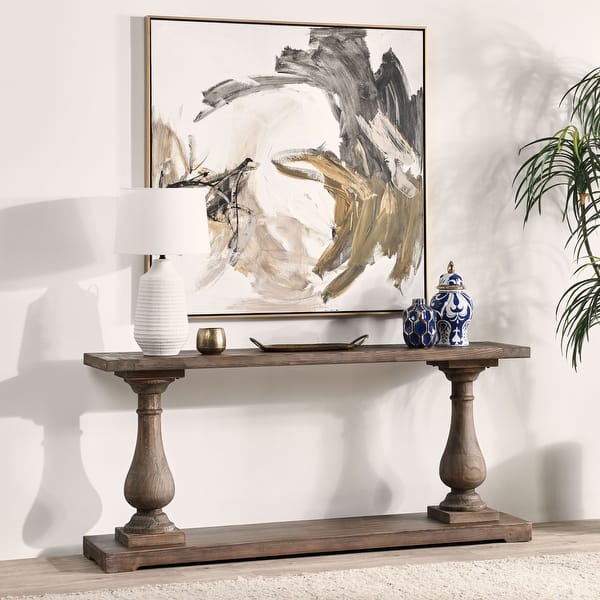 slide 2 of 8, Carolina Reclaimed Wood Console Table by Kosas Home Rustic Brown