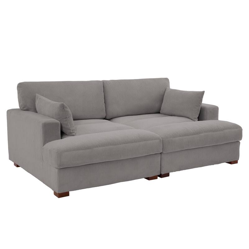 Navaeh Corduroy Modular Sectional Sofa Large Couch Sleeper Chaise