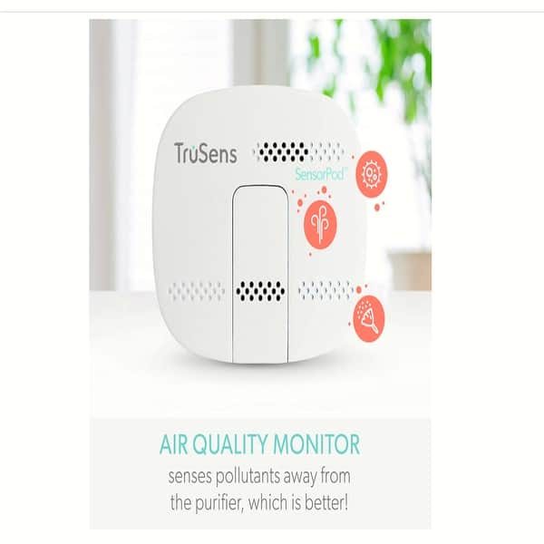 360 HEPA Filtration with Dupont Filter Medium TruSens Air Purifier UV Light Sterilization Kills Bacteria Germs Odor Allergens in Home Dual Airflow for Full Coverage