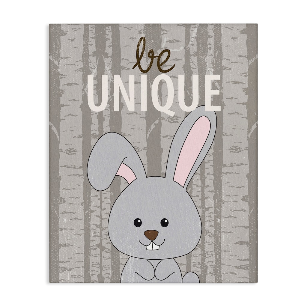 Stupell Be Unique Woodland Bunny Canvas Wall Art Design By Kim Allen