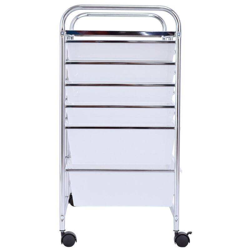 Gymax Office Rolling Cart 12 Storage Drawer Studio Organizer Bins