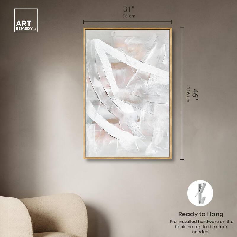 Thick White Texture I Canvas by Art Remedy