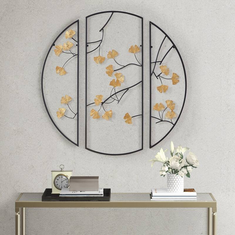 3-piece Metal Wall Decor Set - Black