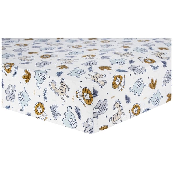 slide 2 of 3, Zambia Deluxe Flannel Fitted Crib Sheet