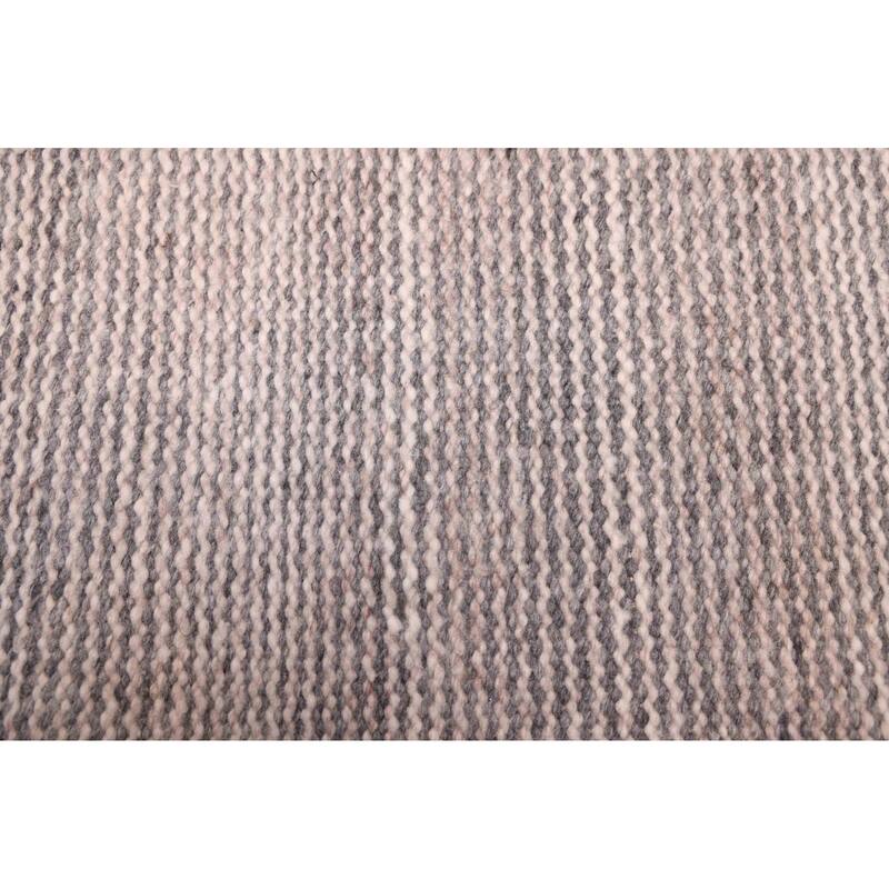 ECARPETGALLERY Flat-Weave Nevada Grey Wool Kilim - 5'6 x 7'9
