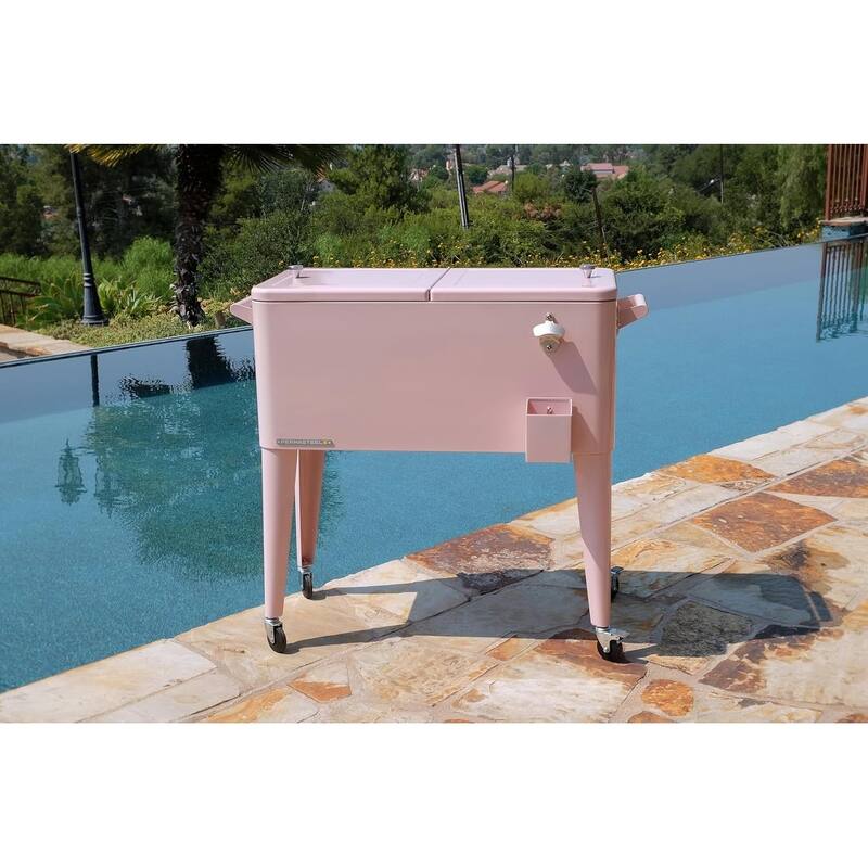 Permasteel 80-Qt Classic Outdoor Rolling Patio Cooler with Wheels