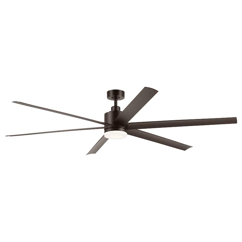 Kichler Lighting Loa 80 Inch Ceiling Fan with Satin Etch Glass in Satin Natural Bronze with Satin Natural Bronze Blades