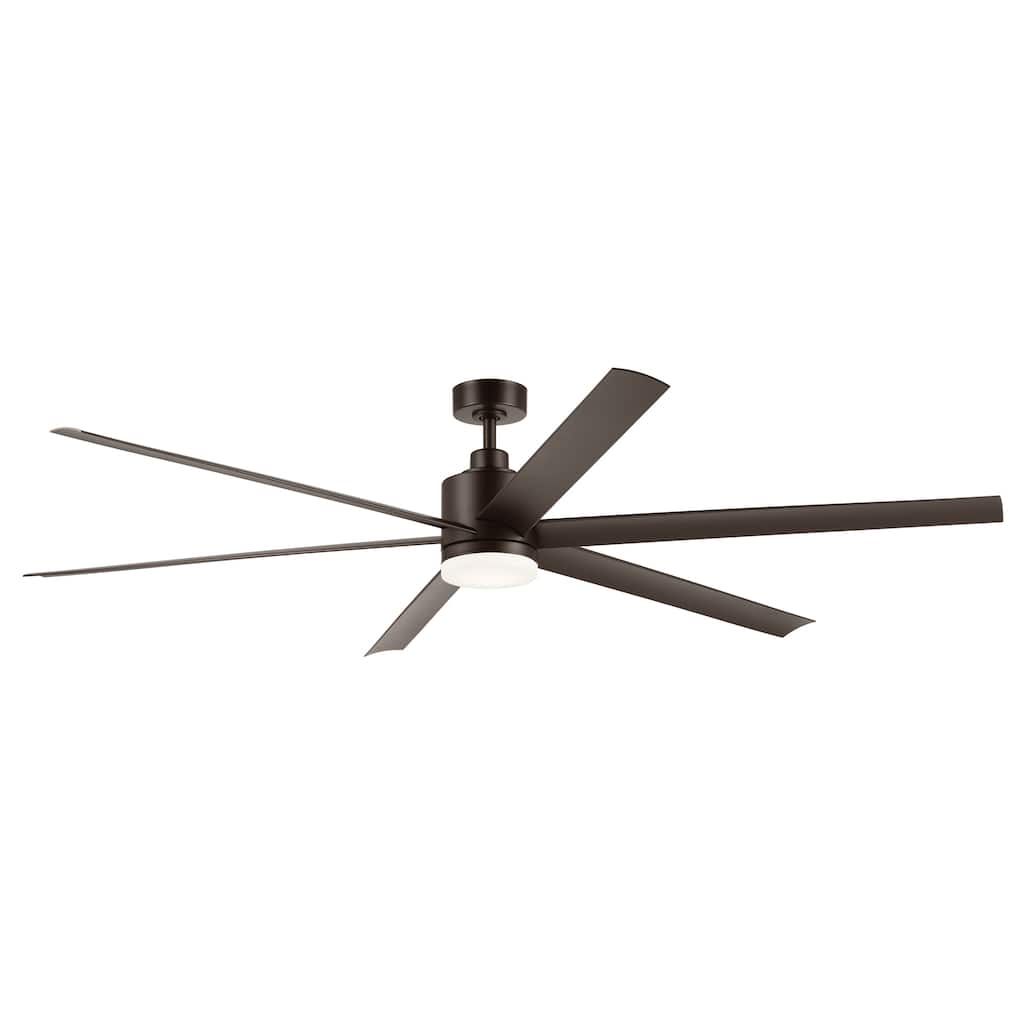 Kichler Lighting Loa 80 Inch Ceiling Fan with Satin Etch Glass in Satin Natural Bronze with Satin Natural Bronze Blades