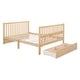 preview thumbnail 48 of 58, 2-in-1 Convertible Crib, Full Size Bed Frame with Drawers and 3 Height Options, Modern Baby Crib Toddler Bed with Guard Rail