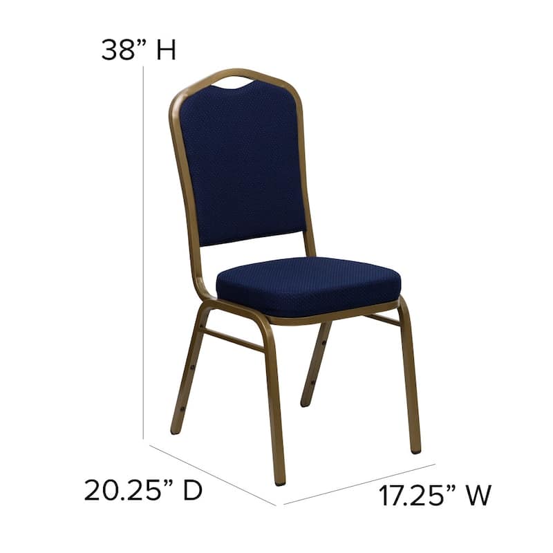 4 Pack Crown Back Stacking Banquet Chair - 20.25"D x 17.25"W x 38"H