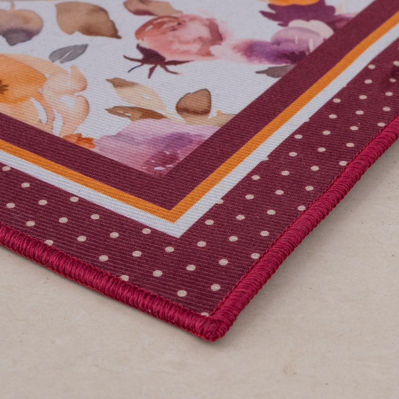 Cucina Flora 3PC Kitchen Rug Set - 3-Piece Set