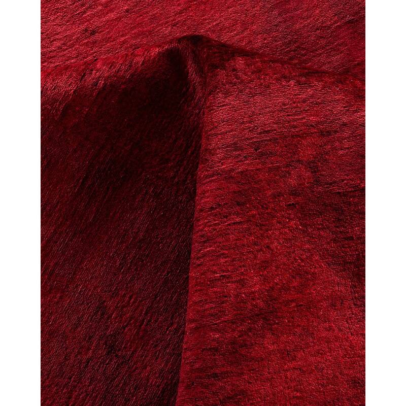 Overdyed, One-of-a-Kind Hand-Knotted Area Rug - Red - 12' 2" x 18' 3"