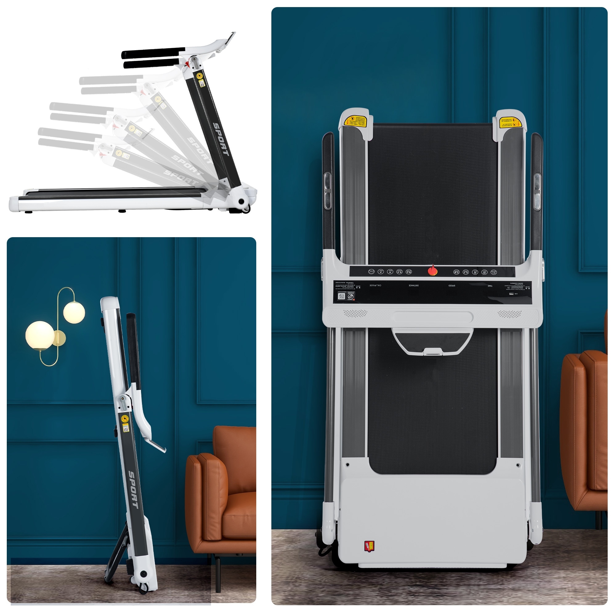 Portable Compact Treadmill Electric Motorized 3.5HP Medium Running