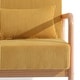 preview thumbnail 44 of 161, 25" W Mid Century Upholstered Wood Accent Chair with Pillow