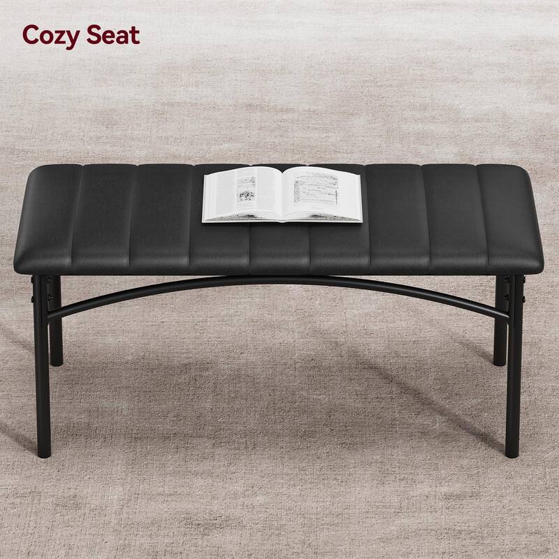 Dining Table Set for 4, Kitchen Table Set for 4 with Upholstered Bench and 2 Chairs