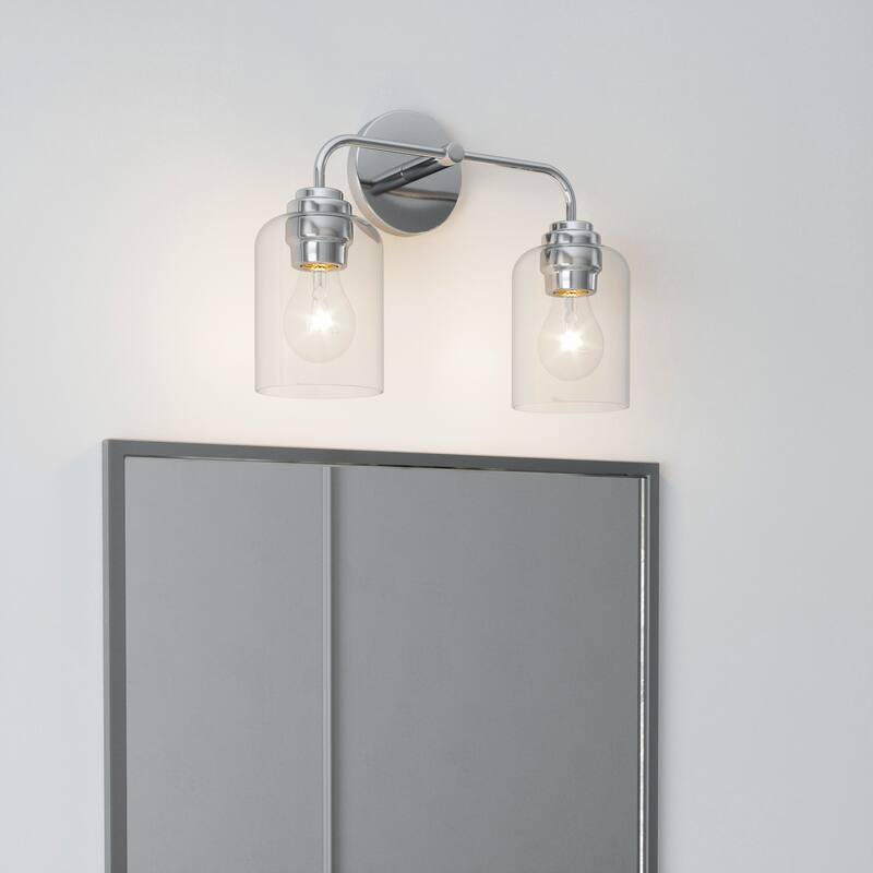 Brio Lighting Kiara 2-Light Dimmable Bathroom Vanity Light - Chrome