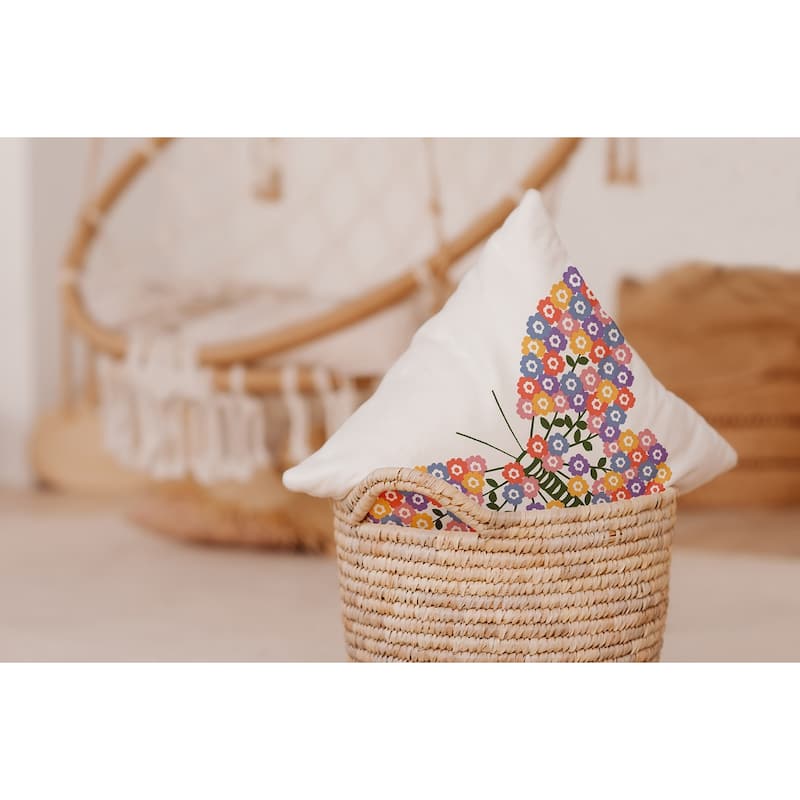 Blooming Butterfly Accent Pillow