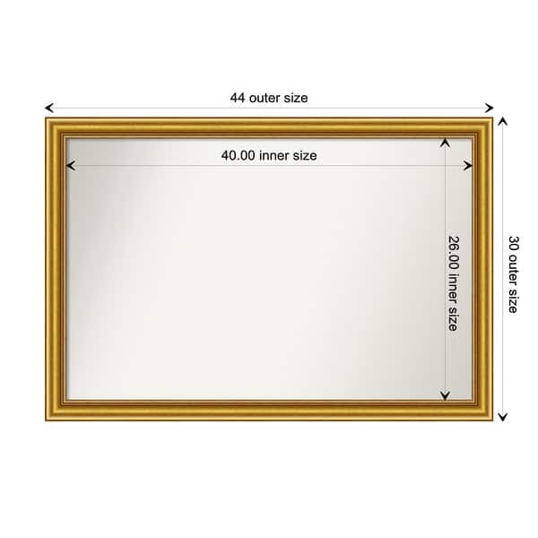 dimension image slide 71 of 93, Wall Mirror Choose Your Custom Size - Extra Large, Townhouse Gold Wood