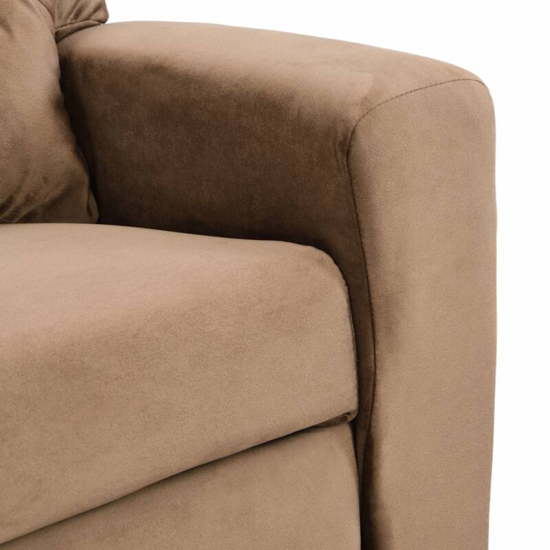 Kids Recliner Chair, Kids Upholstered Couch with One Cup Holder, Footrest, Backrest, Toddlers Velvet Recliner