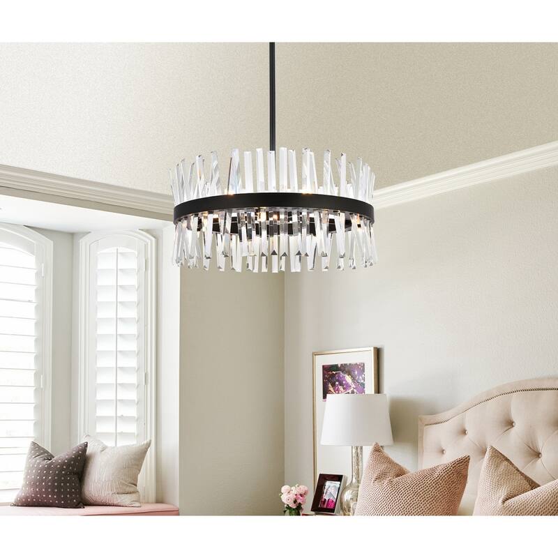 Indigo Home 25 inch crystal round pendant light