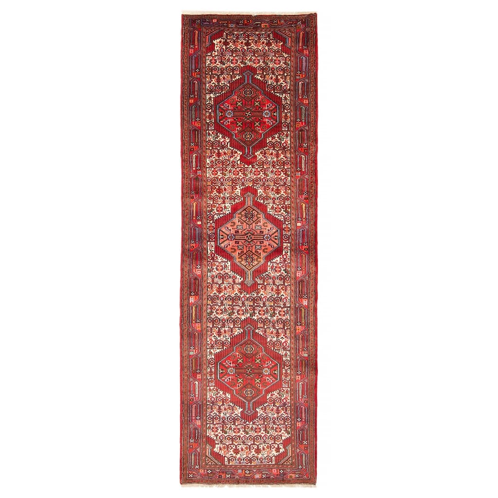 ECARPETGALLERY Hand-knotted Konya Anatolian Red Wool Rug - 2' 9" x 9' 5"