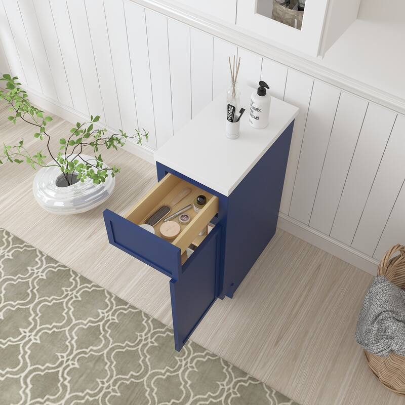 Vanity Art 12" Freestanding Single Base Storage Cabinet with Soft Close Door