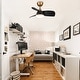 preview thumbnail 21 of 33, 28" Black Modern Dimmable LED Ceiling Fan with Light and Remote