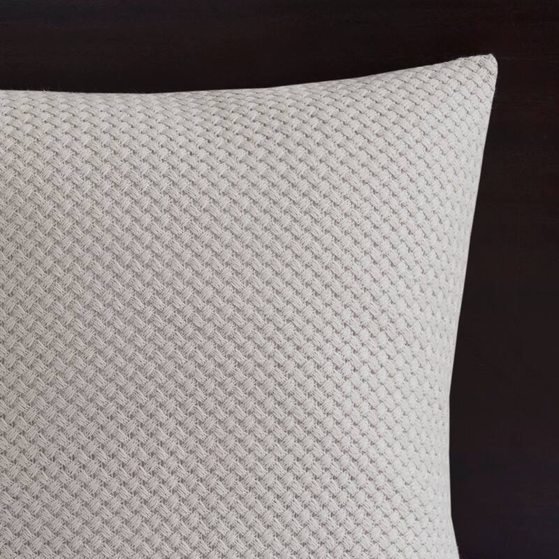Madison Park Signature Essence Oversized Cotton Clipped Jacquard Comforter Set with Euro Shams and Throw Pillows