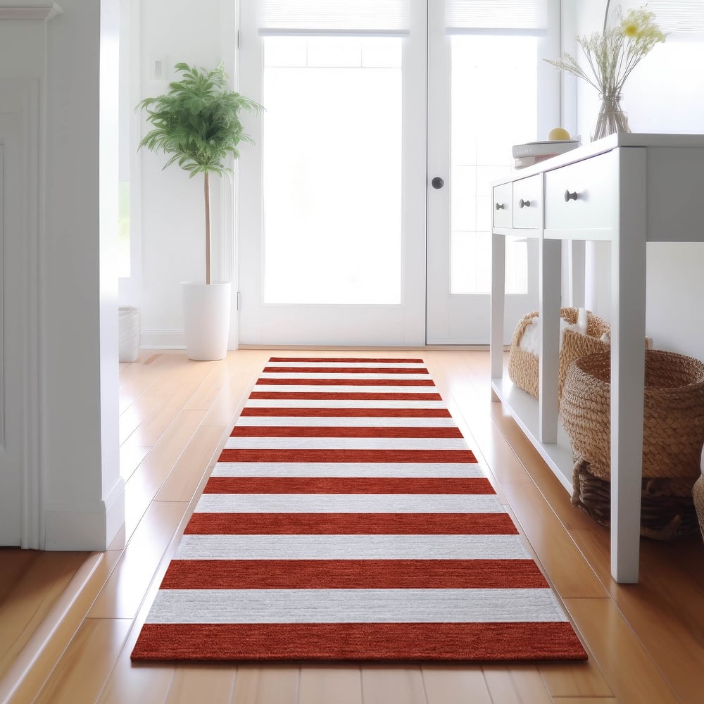 Premium Washable Super Soft Cabana Stripe Mayfield Rug