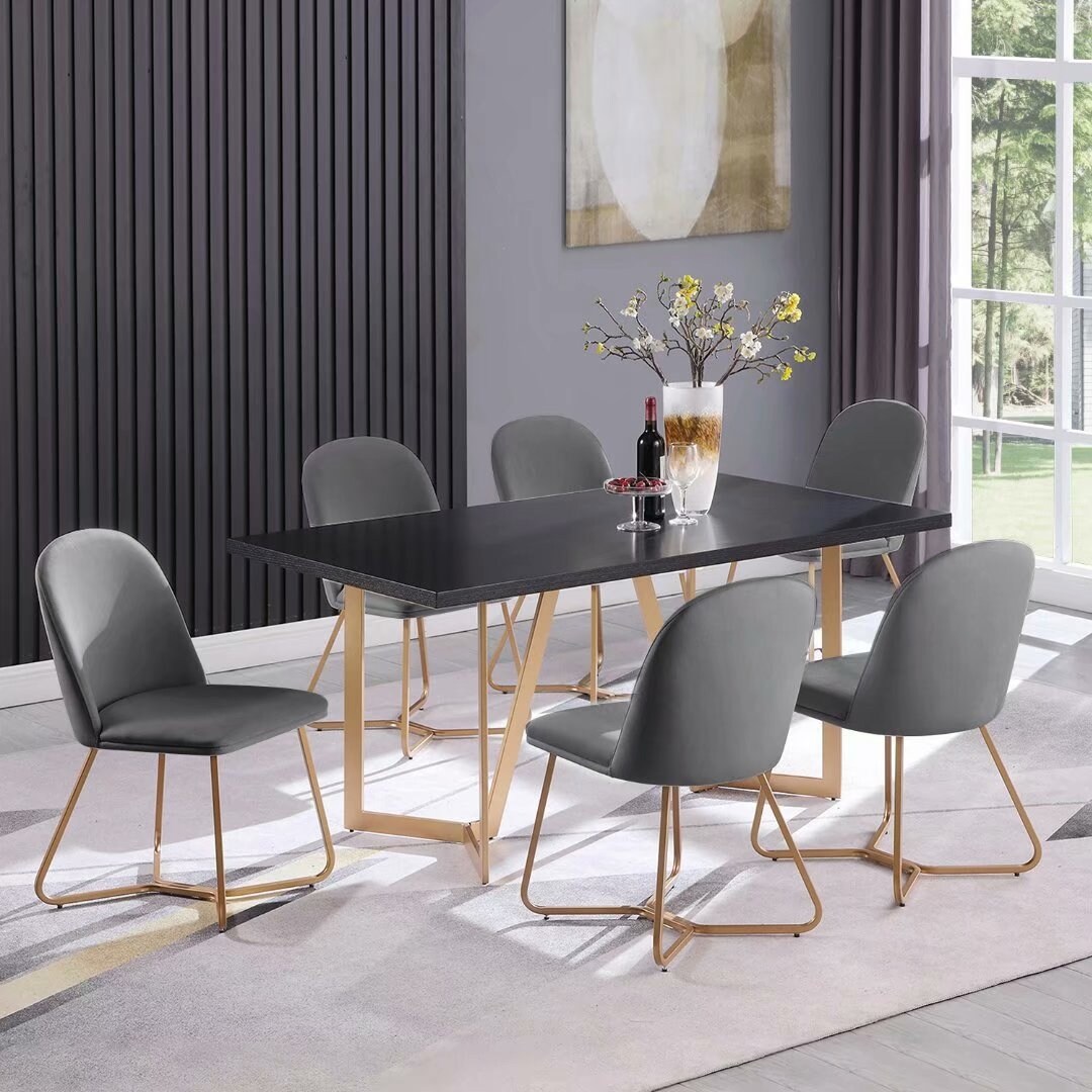 Hexagonal dining table deals and chairs