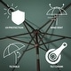 preview thumbnail 57 of 157, 9ft Tassel Patio Umbrella Auto-Tilt, Crank , by JONATHAN Y