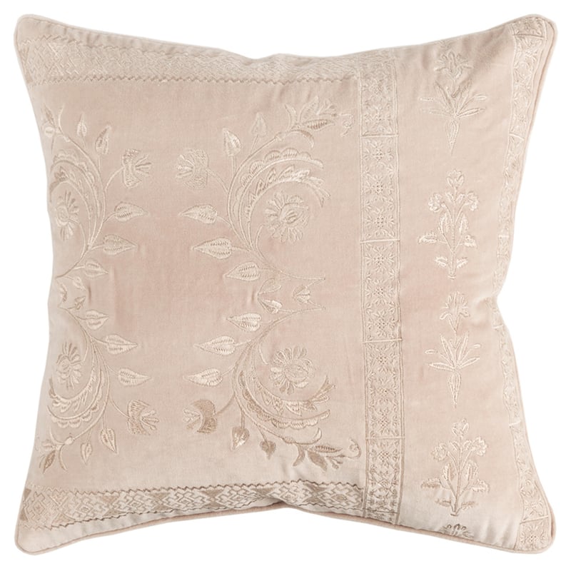 Solid Cotton Welted Throw Pillow